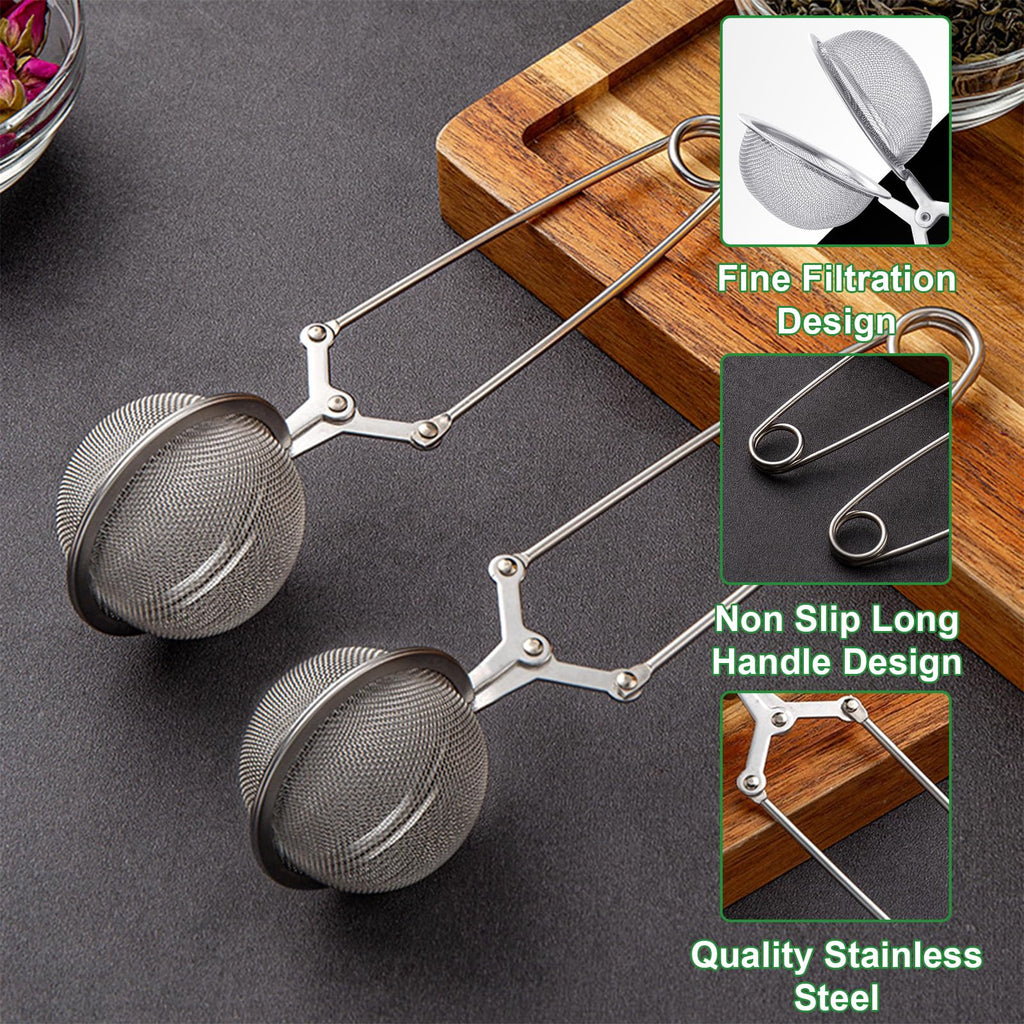 Voittozege Premium Stainless Steel Tea Infuser 20 Pcs Snap Ball Filter