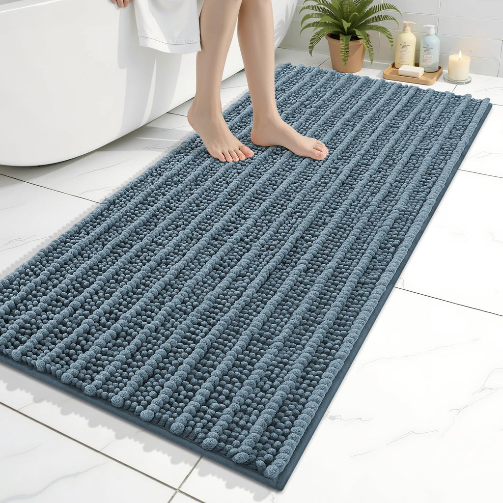 Arotive Bathroom Rugs Mat 47x24, Soft Absorbent Chenille Shaggy Bath Mat