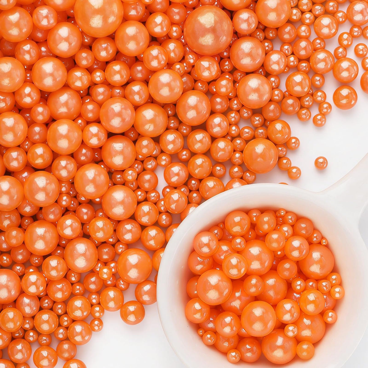 Black Pearl Sprinkles for Cake Decorating, 6 Sizes Edible Pearls Sugar