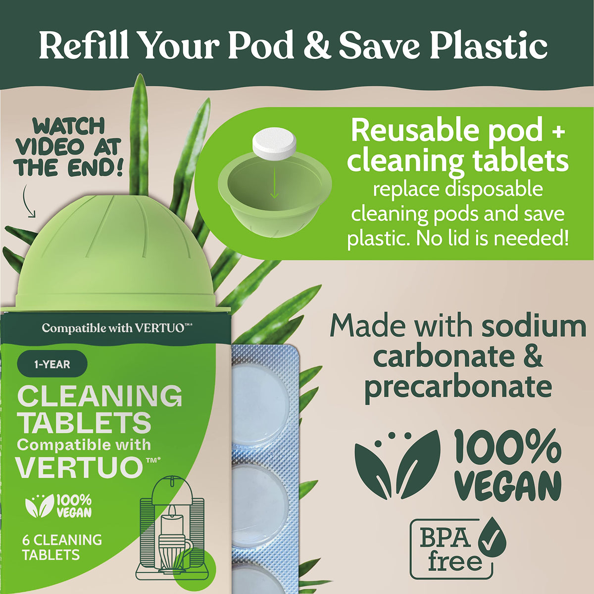 Roobi Nespresso Compatible Vertuo Cleaning & Descaling Kit