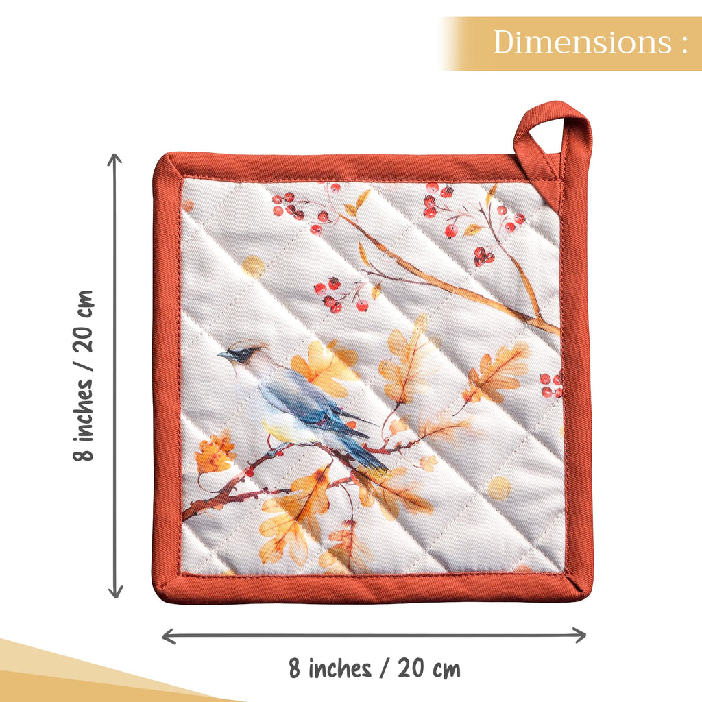 Maison d' Hermine Pot Holders 100% Cotton Potholders (8" x 8", Pack of 2)