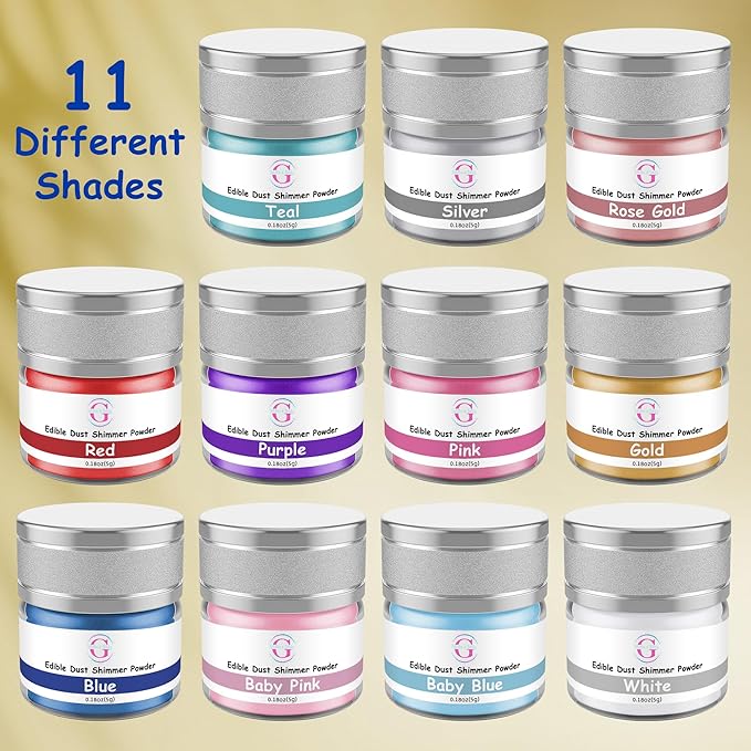 Glitter & Glitz Edible Glitter for Drinks - Premium Drink Glitter Edible Dust for Cocktails, Baking, Brew, Champagne - Luster Dust and Cocktail Glitter - Edible Glitter for Drinks Decoration (Orange, 5Grams)