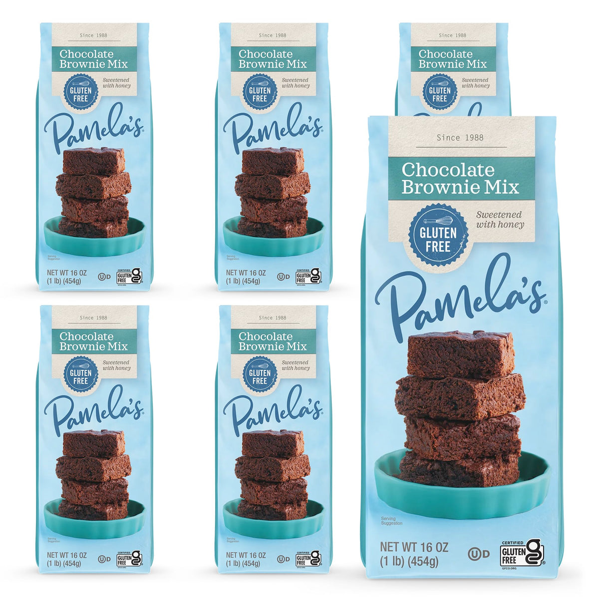Pamela's Gluten Free Chocolate Cake Mix, Dairy Free, Kosher, 21-Ounce Bag (Pack of 6)