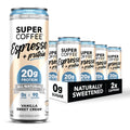 Super Coffee Espresso Triple Shot Black, 0g Sugar Cold Brew, 11oz 12Pk