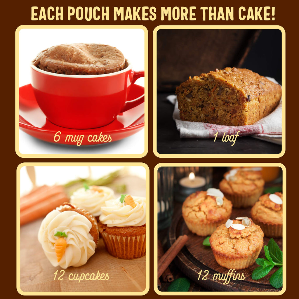 Sweet Logic Keto Baking Mix - Carrot Cake - Gluten-Free - Dairy Free - Diabetic-Friendly - High Protein - Allulose - Stevia - Low Sugar - Low Carb - Quick 20-Minute Prep (1-2G Carbs Per Serving)