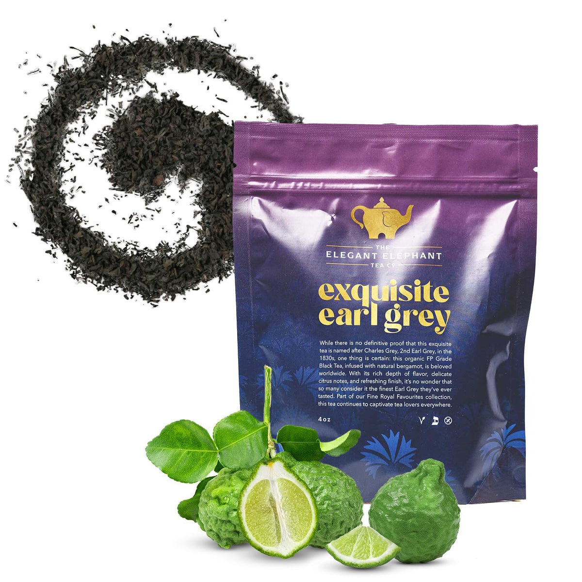 Cream Irish Breakfast Tea, Loose Leaf Black Tea – Irish Classic with Caramel & Strong Assam – Robust, Full-Bodied – Drink Hot or Iced – 4 oz Resealable Bag (Makes 50 Cups) – The Elegant Elephant