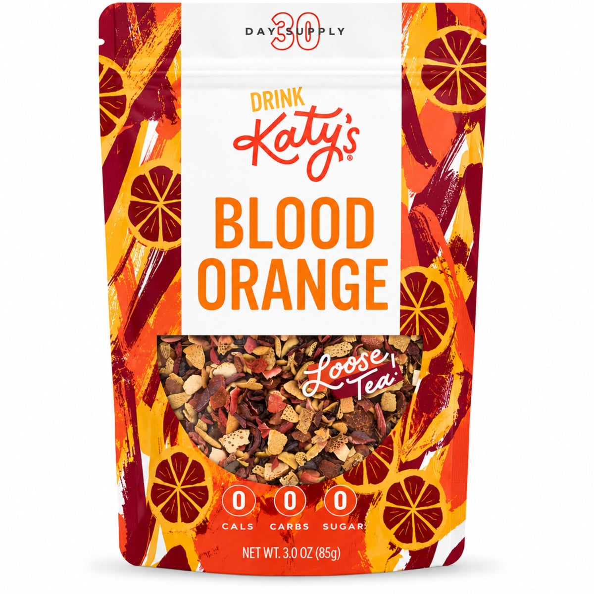 Katy’s Peach Bellini Loose Tea - Apple, Peach & Mango - Light Herbal Fruit Tea, Caffeine-Free, Sugar-Free - Hot or Iced Tea - 30+ Cups