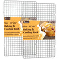 Cooling Racks for Cooking and Baking - 2 PCS 10" x 16" Grid Wire Baking Rack for Oven Cooking, Baking, Grilling, Roasting - Dishwasher Safe Bacon Rack - Fits Half Sheet Cookie Pan