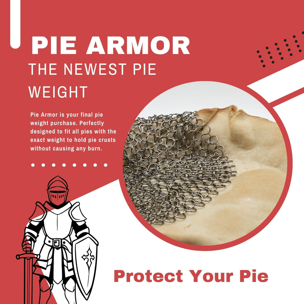 BakeBarn Pie Armor, Universal Fit Pie Weight for 7-10 inch Pies, Durable Alternative to Traditional Ceramic Pie Weights, 100% Stainless Steel 304