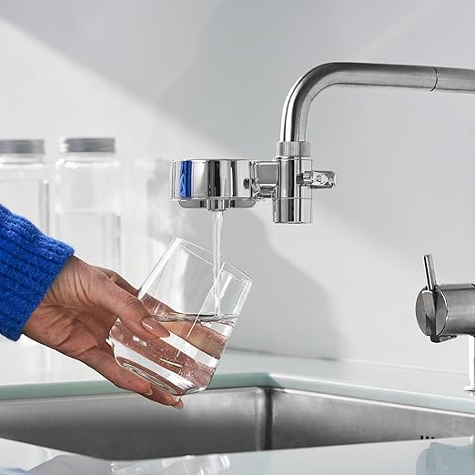 Tappwater EcoPro Compact - Smallest Tap Water Filter Available, Filters 100+ substances. 5 Stage Nanotechnology Water Filtration System. Faucet Water Filter (Chrome)