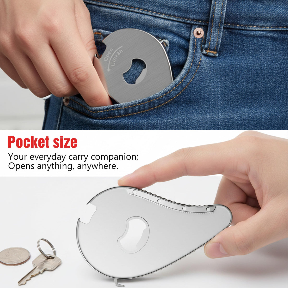 Uinxan Multifunction Bottle Opener-Ideal for Weak Hands & Seniors Arthritis