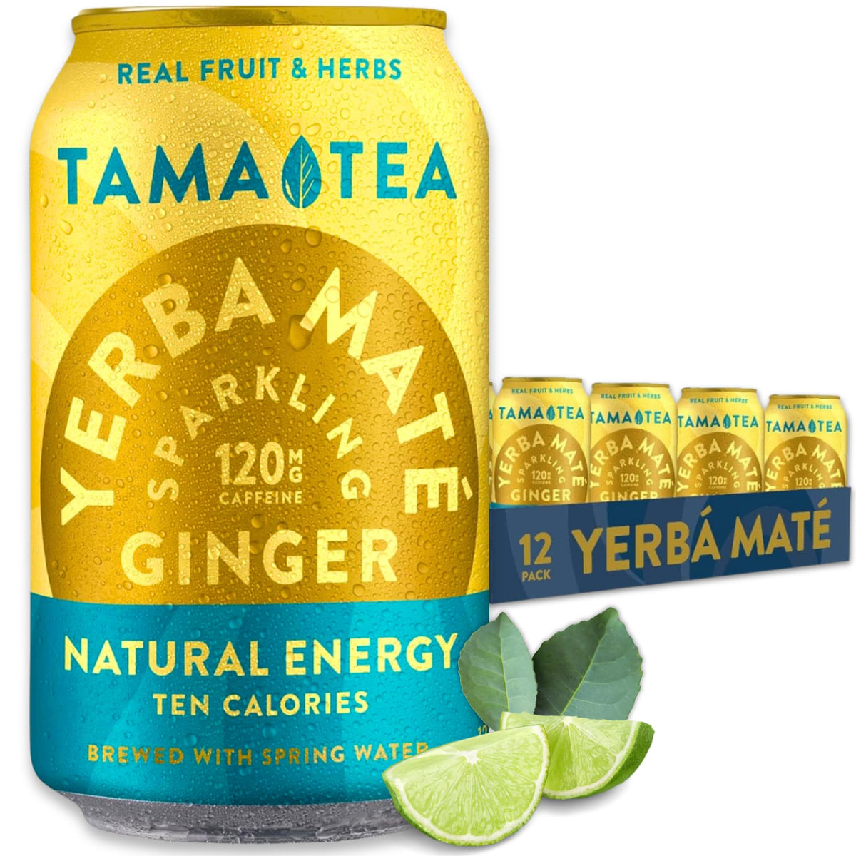 Tama Tea Unsweetened Organic Yerba Mate Tea, 120mg Natural Caffeine, 12Pack