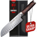 Cutluxe Santoku Knife, 7" Japanese Meat & Vegetable Knife for Chopping