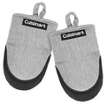 Cuisinart Mini Oven Mitts – 5.5” x 7” Heat-Resistant Kitchen Mitts for Oven with Non-Slip Neoprene Palm, Cotton Filling, and Fabric Loop – Durable Oven Mitt Set for Cooking & Baking