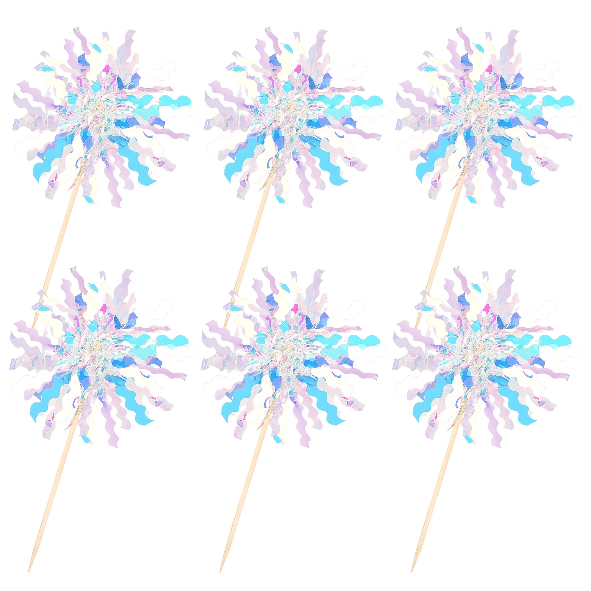 30 PCS Foil Firework Cupcake Toppers Sparkle Tinsel Cupcake Picks Happy Birthday Cake Toppers Drink Stirrers Cocktail Food Fruit Toothpicks for Baby Shower Birthday Party Decorations Supplies Silver