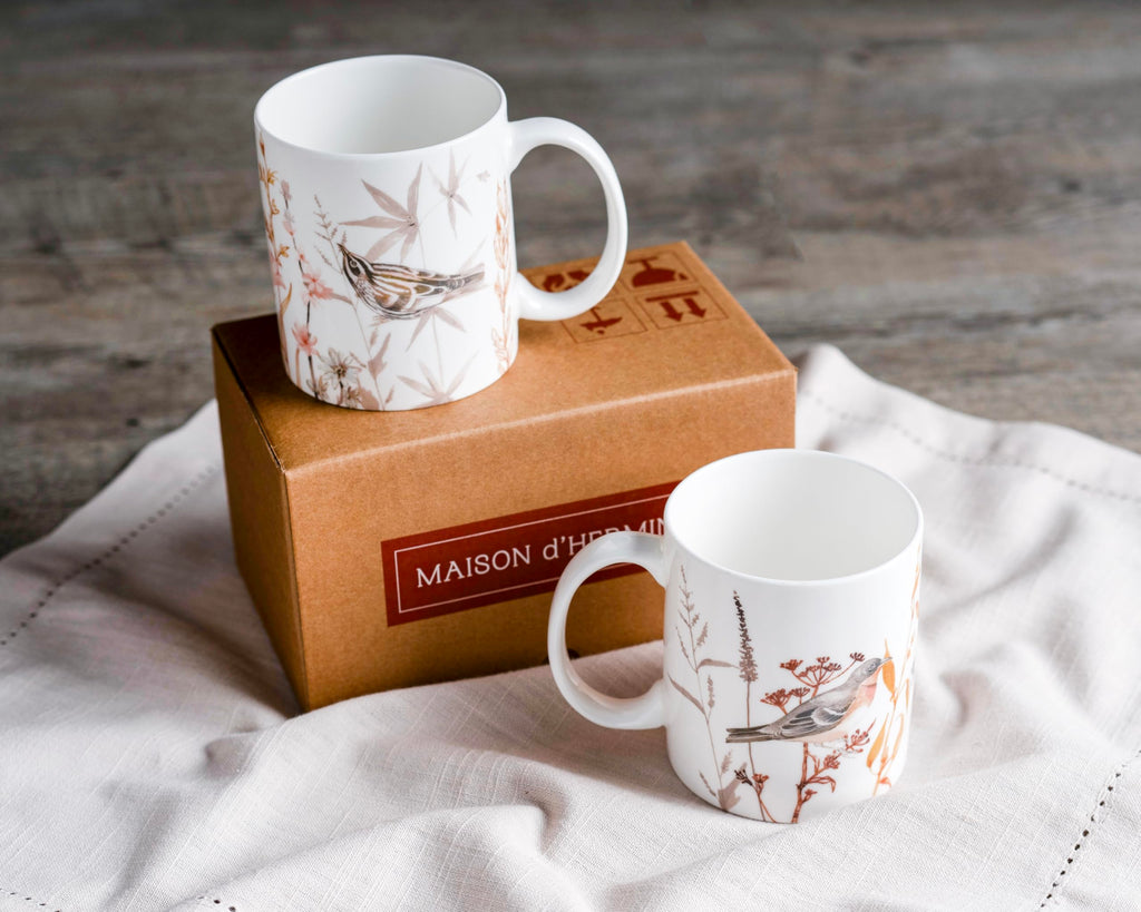 Maison d' Hermine Coffee Mug with Handles Tea Cups (15 Ounce, Pack of 2)