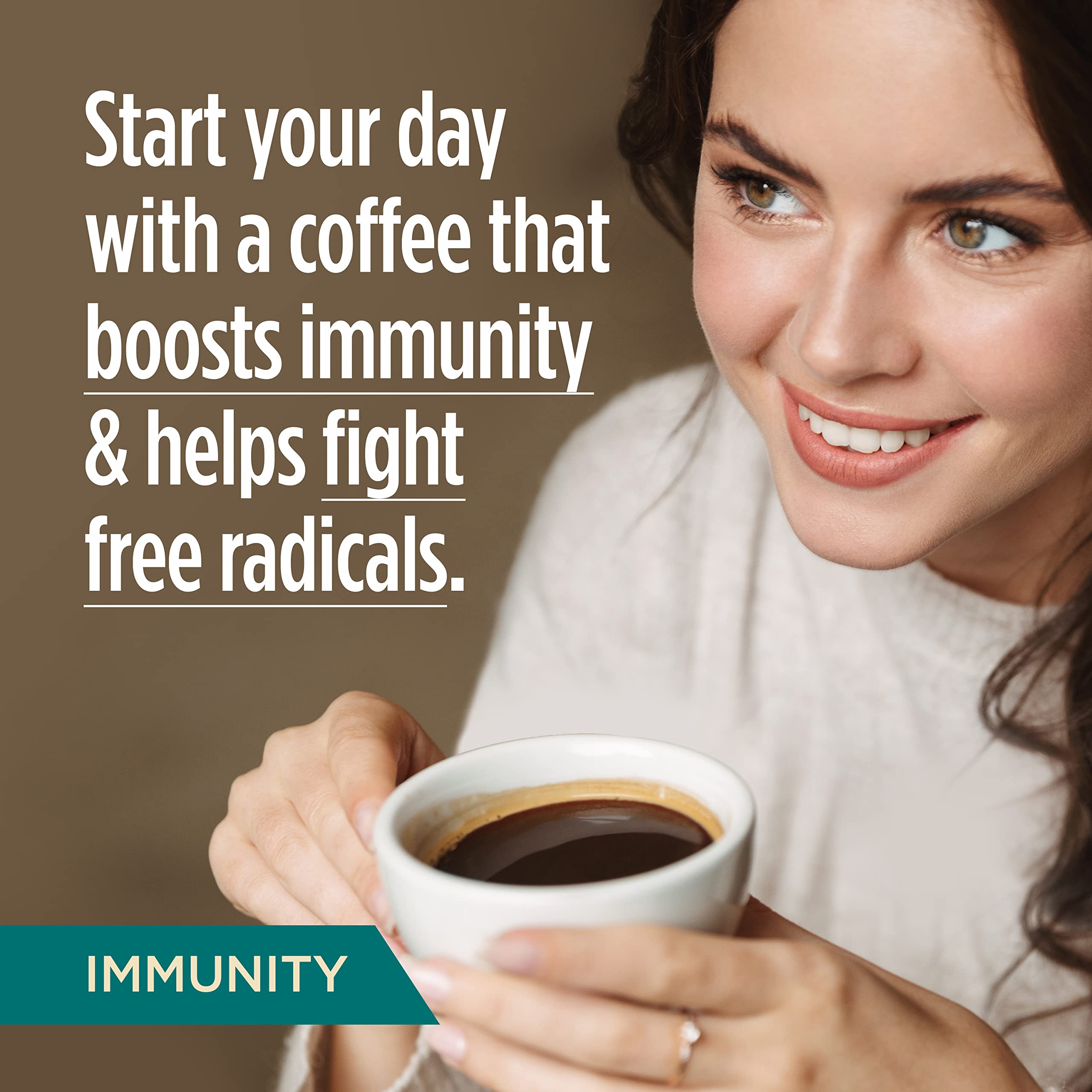 VitaCup Immunity Medium Roast Coffee Pods, 32ct