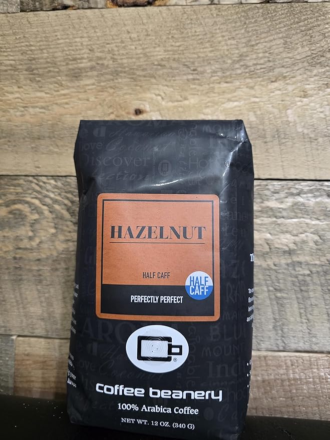 Half Caff Hazelnut Flavored Coffee | 12oz Ground | 100% Specialty Arabica