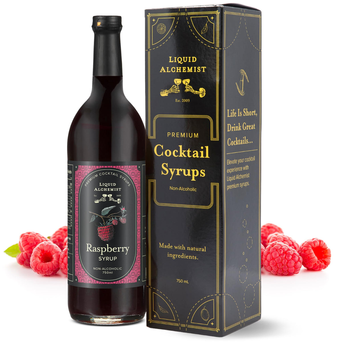 Liquid Alchemist Peach Syrup for Cocktails | Real Ingredients Make our Peach Syrup for Drinks a Perfect Bellini Mix | Small Batch, Non-GMO & Vegan | 25.4 oz Drink Mixer, Pack of 1