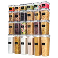Vtopmart Airtight Food Storage Containers with Lids, 24 pcs, Black