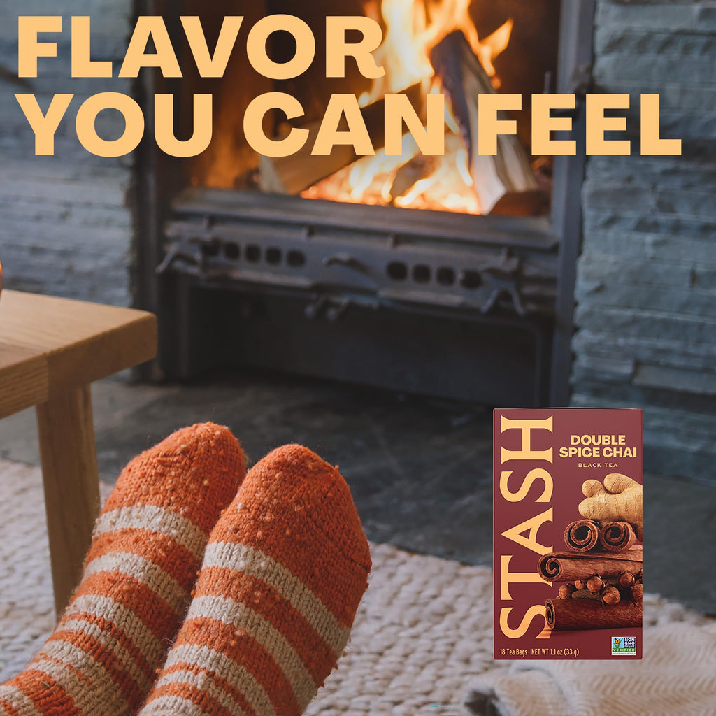 STASH Double Spice Chai Black Tea, 108 Bags (6 Boxes of 18), Caffeinated