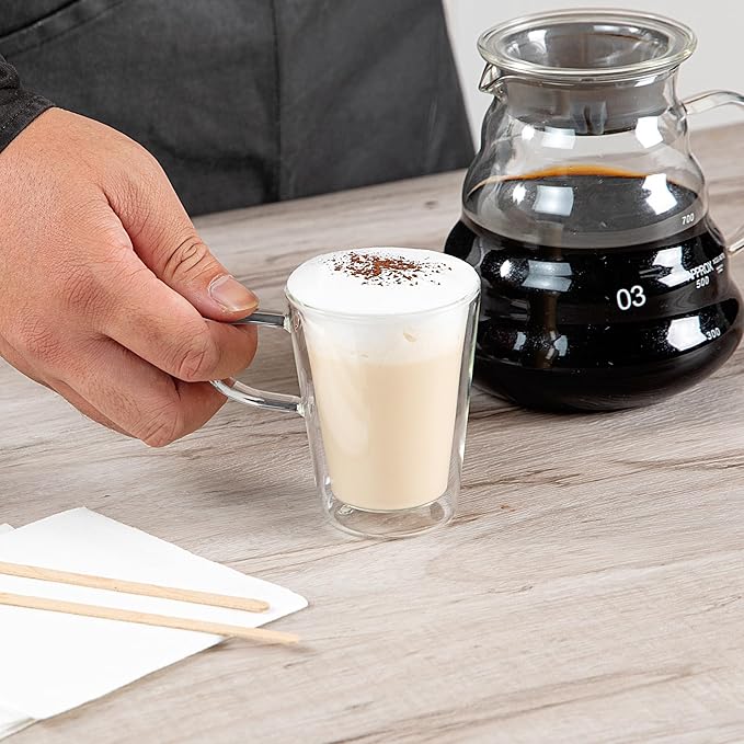 Restaurantware 5 oz Professional Glass Mug, 2 Pack