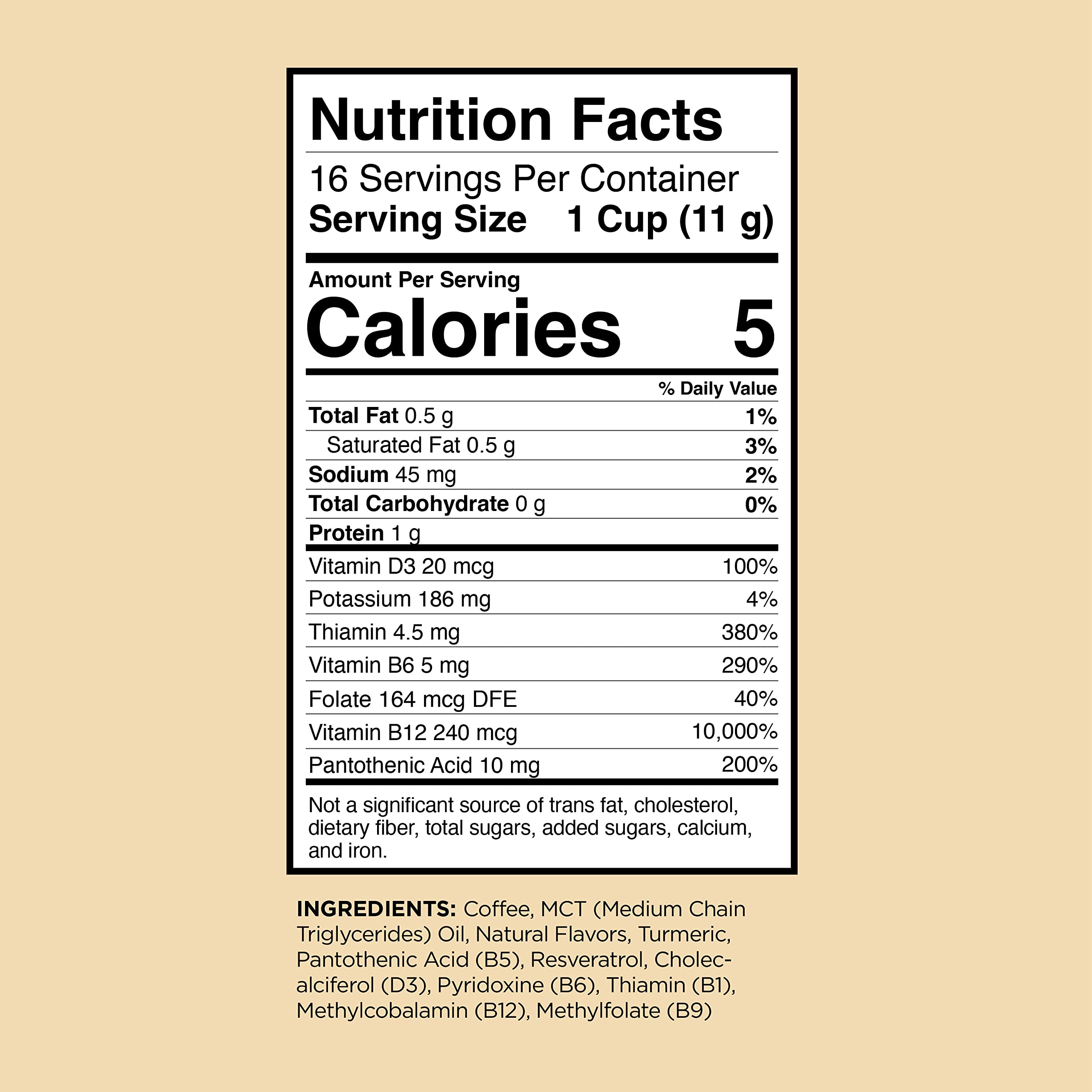 VitaCup Genius Vanilla Keto Medium Roast Coffee Pods, 64ct