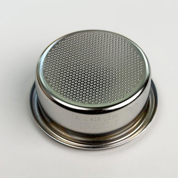 E&B Lab NT (NanoTech) Double Espresso Portafilter Basket 58mm Ridgeless (22) Silver