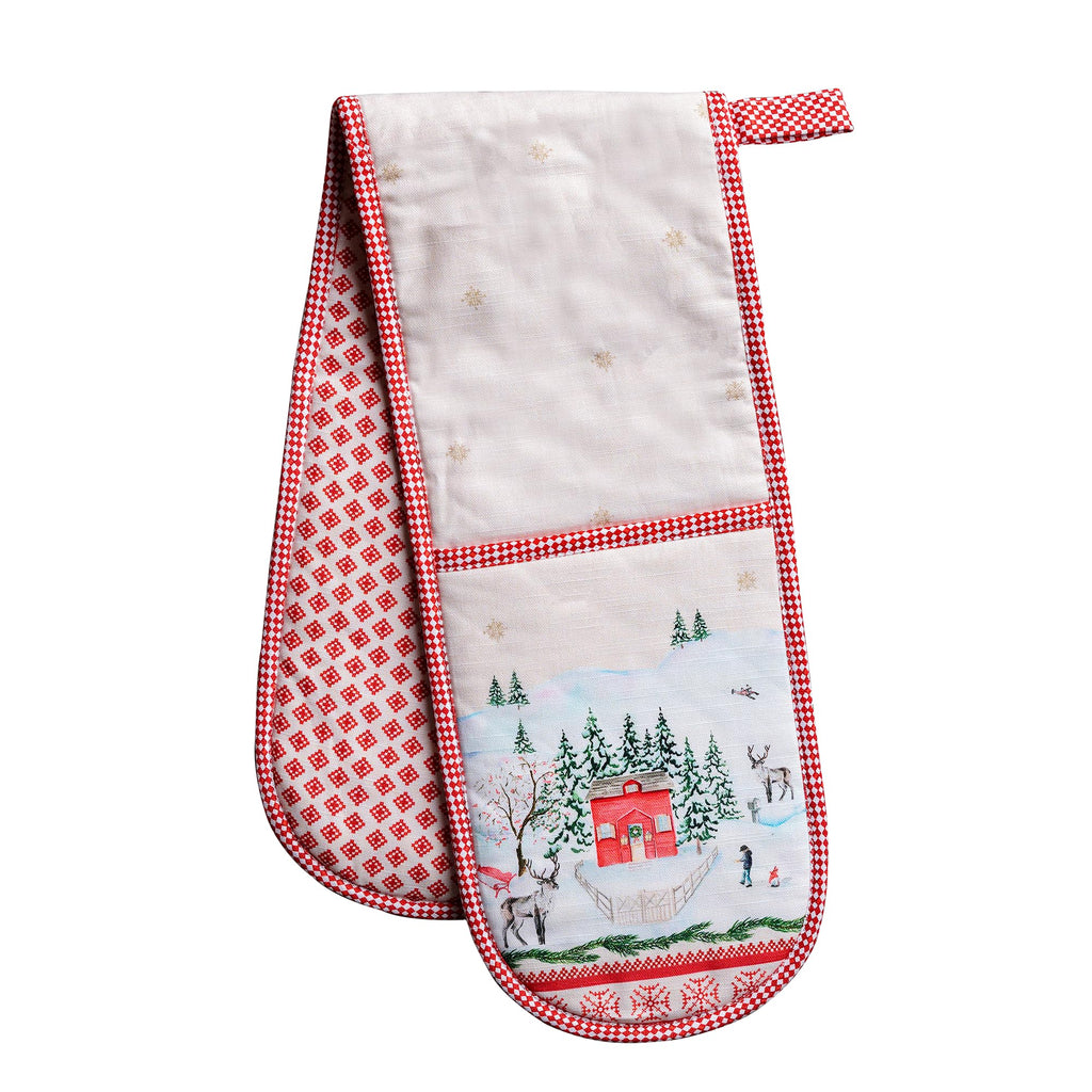 Maison d' Hermine Double Oven Mitts 100% Cotton Double Oven Glove (7"x35")