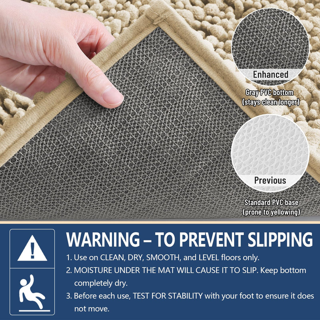 Arotive Bathroom Rugs Mat 70x24, Soft Absorbent Chenille Shaggy Bath Mat