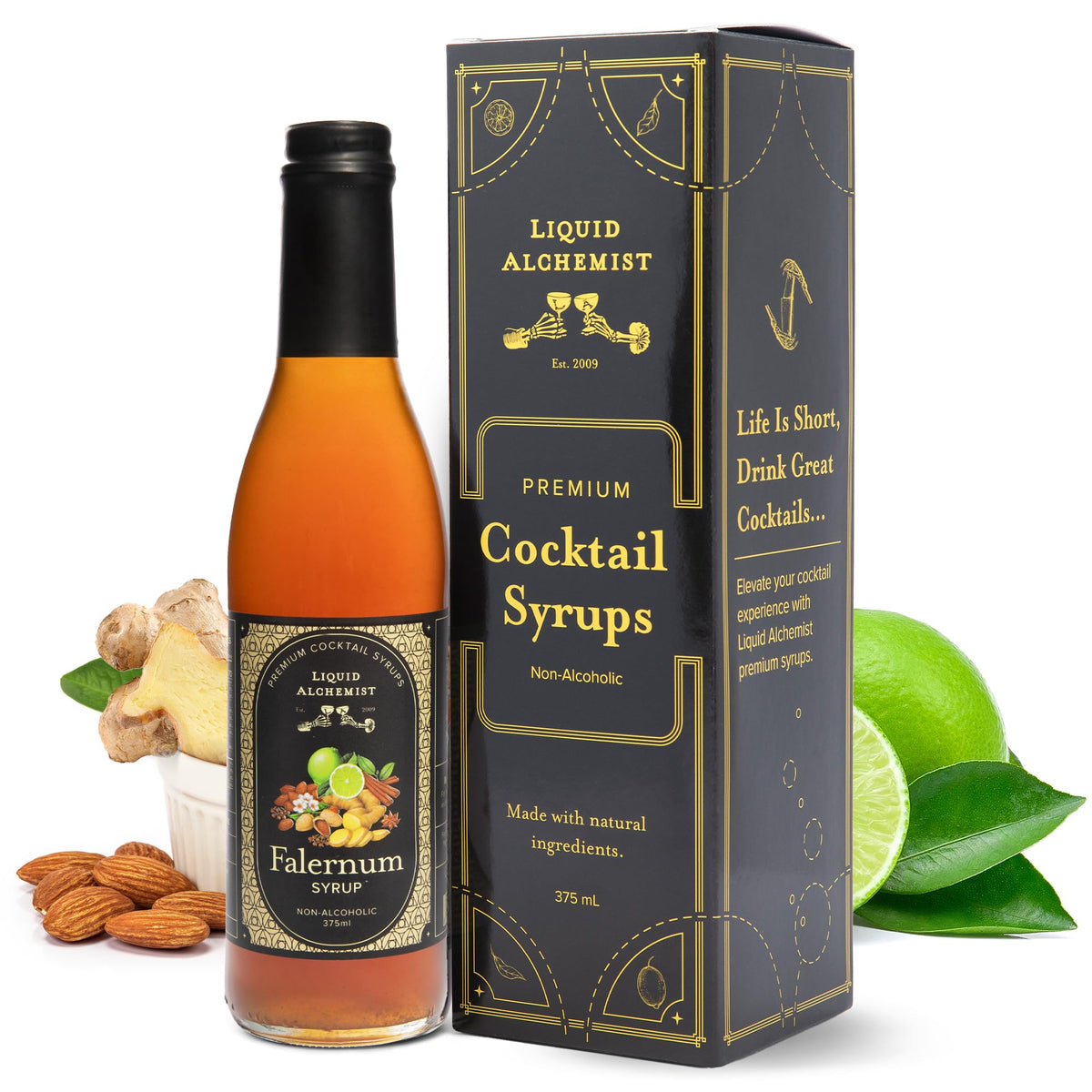 Liquid Alchemist Peach Syrup for Cocktails | Real Ingredients Make our Peach Syrup for Drinks a Perfect Bellini Mix | Small Batch, Non-GMO & Vegan | 25.4 oz Drink Mixer, Pack of 1