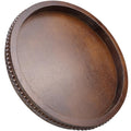Hrastany Wood Decorative Tray for Coffee Table, Dark Brown