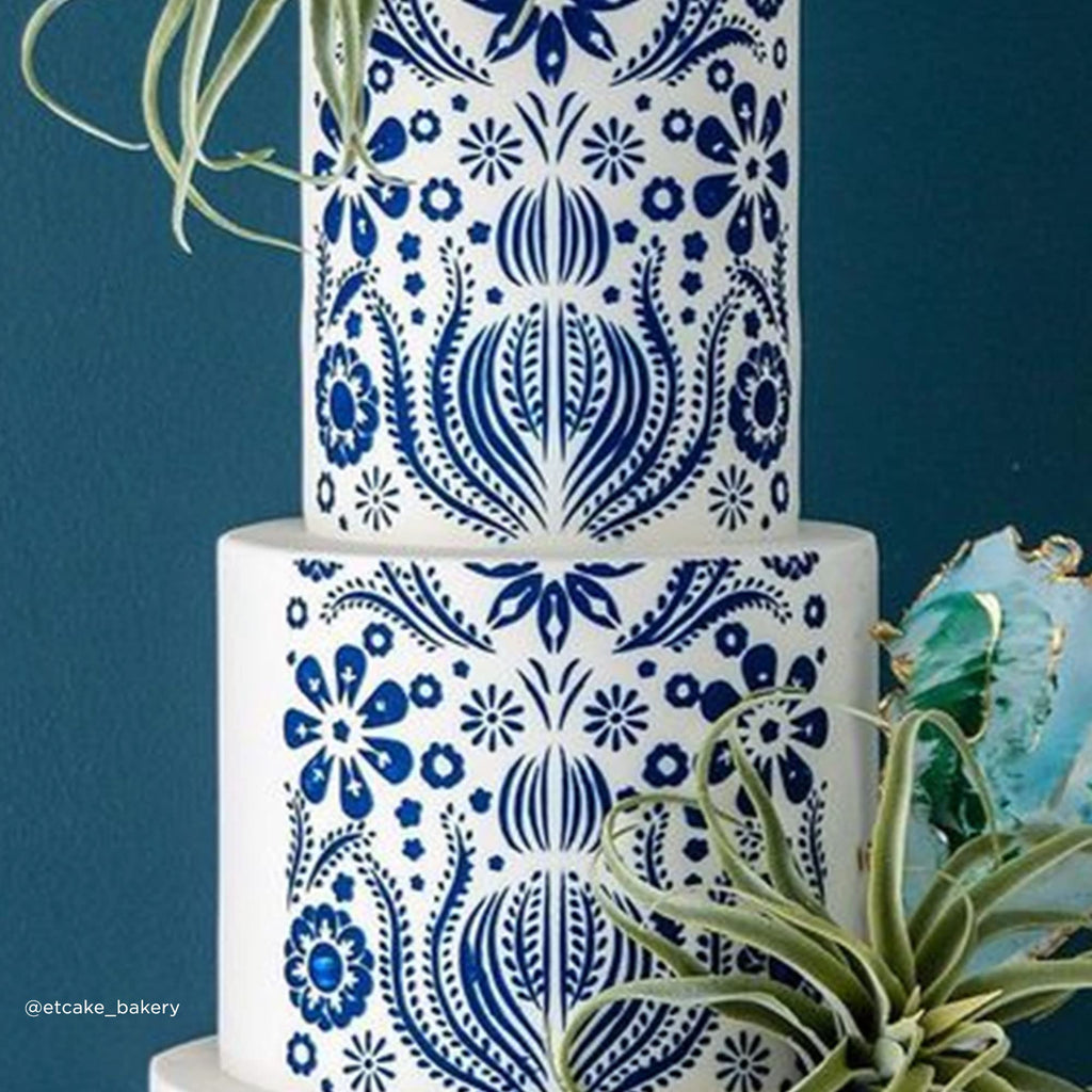 Lacupella Cake Stencil for Buttercream Cake, Royal Icing, Ganache, Painting, Art and Crafts (Loretta)