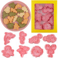 8 Pcs Ocean Cookie Cutters Set Baking Molds 3D Ocean Press type Cookie Cutter for Baking, Fondant, Cheese, and Pastries