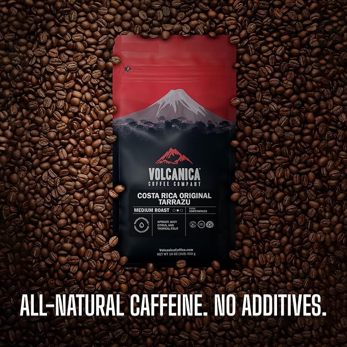 Volcanica Espresso Coffee, Dark Roast, 100% Arabica, Espresso Grind, Bold Sweet Flavor, Fresh Roasted, Kosher, Vegan, Gluten-Free, 5 lbs