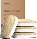 Vove Scrub Sponges 8 Pack, Natural Loofah and Cellulose with Cotton