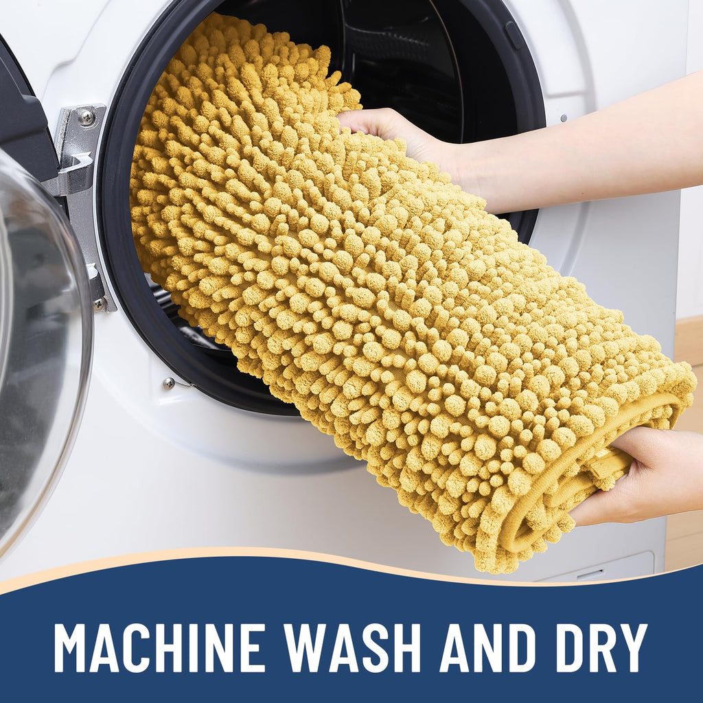 Arotive Bathroom Rugs Mat 54x24, Soft Absorbent Chenille Shaggy Bath Mat
