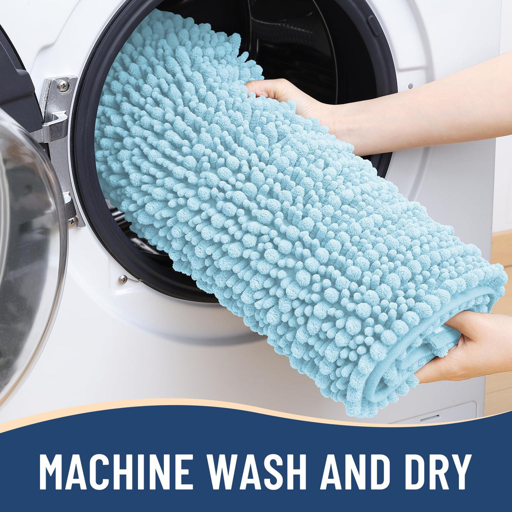 Arotive Bathroom Rugs Mat 24x16, Soft Absorbent Chenille Shaggy Bath Mat
