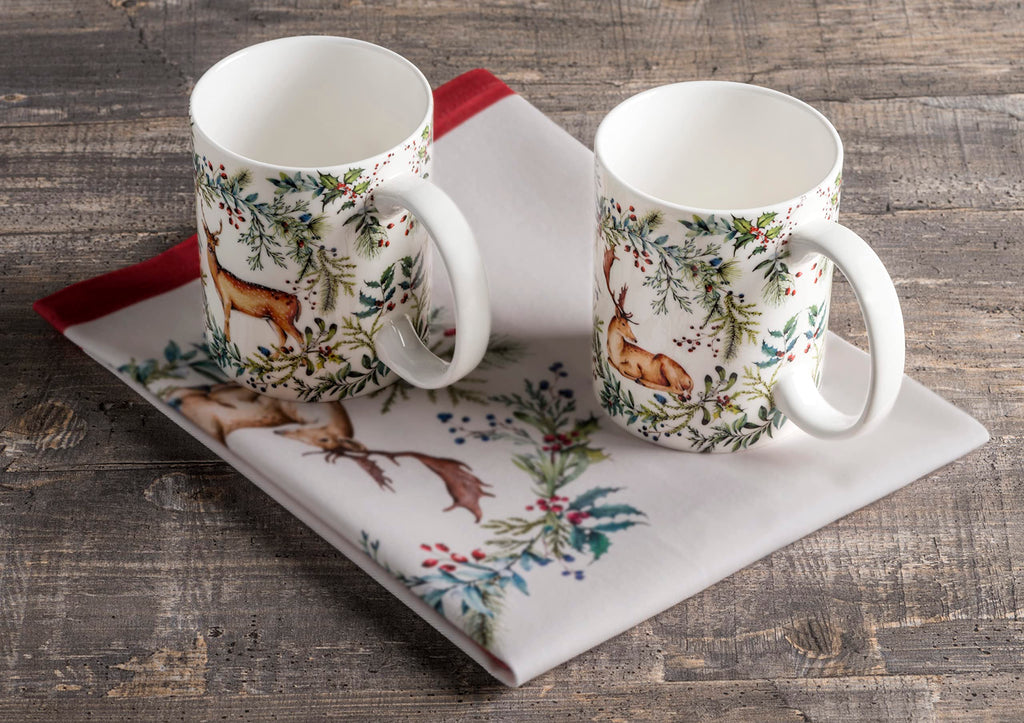 Maison d' Hermine Coffee Mug with Handles Tea Cups (15 Ounce, Pack of 2)