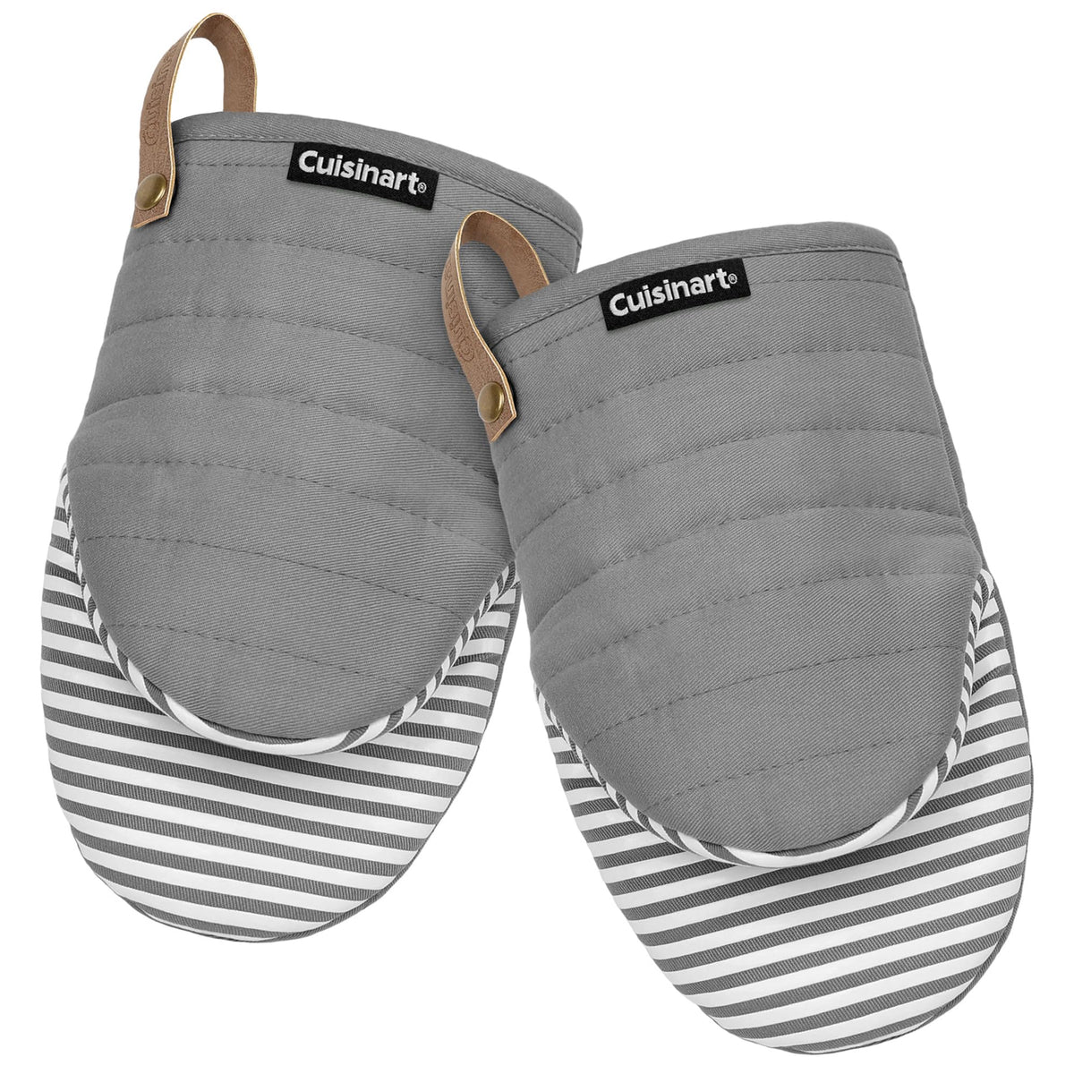 Cuisinart Mini Oven Mitts, 2-Pack 5.5"x8", Printed Silicone, 450F