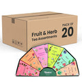 Teaniru, Fruit & Herb Tea Assortment - Pack of 20 | 6 Exotic Flavors x 25 g | Tea Gift Box for Family, Friends & Employees | Bulk Gifts for Corporates & Clients
