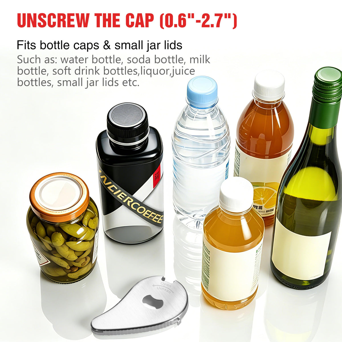 Uinxan Multifunction Bottle Opener-Ideal for Weak Hands & Seniors Arthritis
