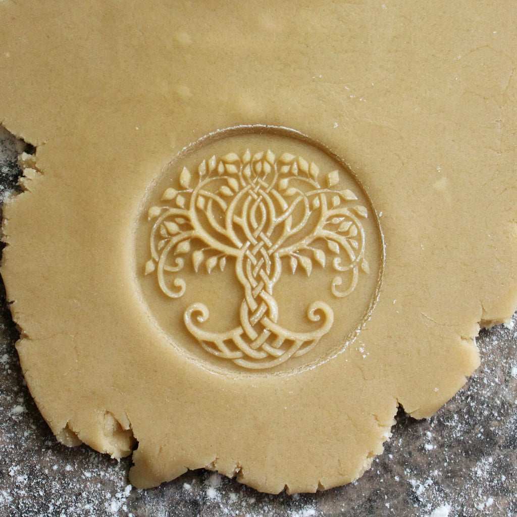 Fun Food Tools, Wood Cookie Stamp, 2.5 Inch (Celtic Tree CS-060)