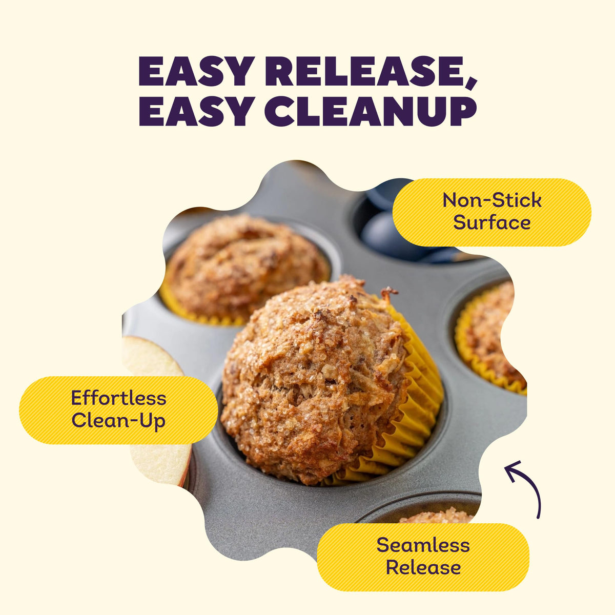 Wilton Gold Non-Stick Muffin Pan, Made Without PFAS, 12-Cup