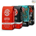 Fire Department Coffee - Gives Back to Firefighters - Rescue Variety Pack - Whole Bean Coffee - Medium, Dark, Shellback Espresso, & Skull Crushing Espresso Beans - Veteran Owned (12oz