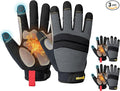 KAYGO Insulated Mechanic Work Gloves,3 Pairs KG127W Winter Thermal Safety Work Gloves for Men and Women, Double Lining,Heavy duty,Improved dexterity,Excellent Grip,Ideal for outdoor jobs,L