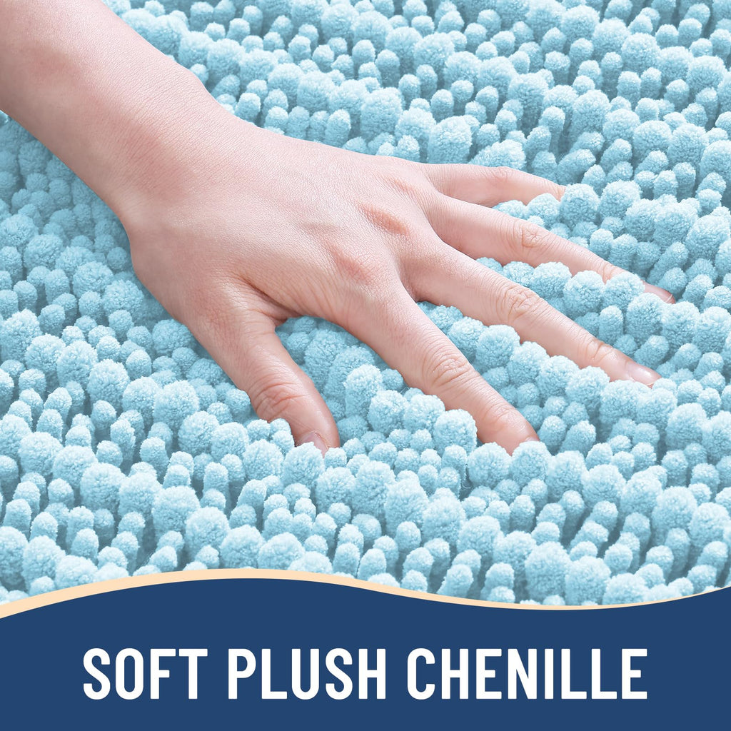 Arotive Bathroom Rugs Mat 24x16, Soft Absorbent Chenille Shaggy Bath Mat