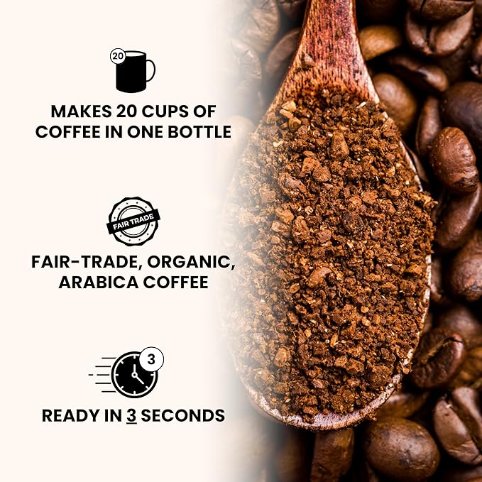 COBA Premium Coffee Concentrate – Bold & Extra Strong Cold Brew & Hot Coffee | 20 Cups per Bottle | Fair Trade Organic Medium Roast | Instant Iced Americano Latte | Dairy Free, Vegan, Gluten Free (Sweet Mint)