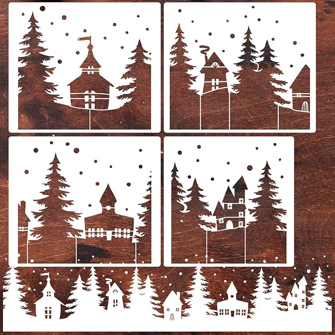 Fall Stencils for Crafts Reusable Fall Stencils for Painting on Wood 6"