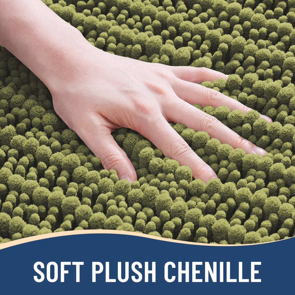 Arotive Bathroom Rugs Mat 24x16, Soft Absorbent Chenille Shaggy Bath Mat